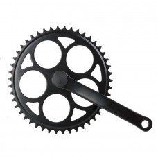 ANGRENAJ PEDALIER METAL 46 T( PATRAT ) NEGRU