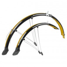 Set aparatori flexibile M-Wave 28″/45 mm Negru/Orange