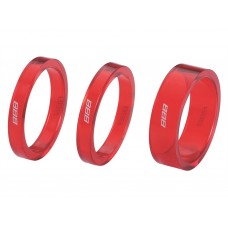 BBB Distantier furca BHP-37 1-1/8" 2x5mm 1x10mm rosu transparent BBB Distantier furca BHP-37 1-1/8" 2x5mm 1x10mm rosu transparent